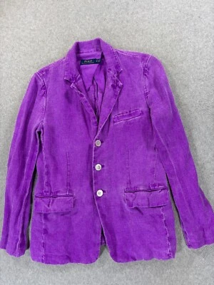 Куртка блейзер Polo Ralph Lauren 100% лен на 3 пуговицах (женский размер 8) фиолетовая - Изображение 1 из 4