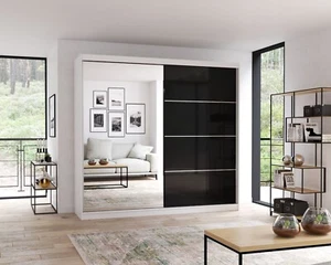 Modern Wardrobes MU 6ft8in (203 cm) sliding doors perfect interior FREE DELIVERY - Picture 1 of 23