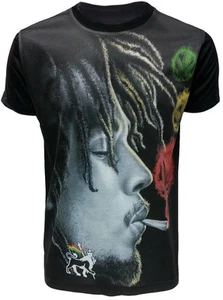 Camiseta Top SMOKE BOB MARLEY Paz Rastafari Lomo Leyenda Reggae Sublimación - Imagen 1 de 2