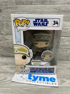 Funko Pop! Star Wars: Hoth Luke Skywalker with Pin 34 Amazon Excl - Picture 1 of 4
