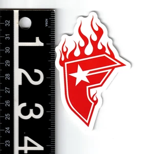 Famous Stars and Straps Sticker 3.5 in x 2.25 in Red/White Decal - Picture 1 of 1