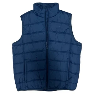 Camel Crown Puffer Vest Men’s XXL BLUE Quilted Winter Padded Sleeveless Jacket - Picture 1 of 4