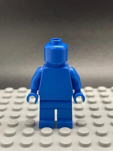 New Lego Monochrome Minifigure Solid Blue - Plain Blue Color Leg Arm- Statue - Picture 1 of 3
