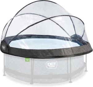 Swimming Pool Dome EXIT Toys 244cm Round Multifunctional Heat Pool Cover, White - Picture 1 of 10