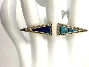 Anillo House of Harlow 1960 piedra azul con pedrería - Imagen 1 de 4