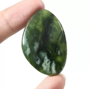 46.8 Cts Natural Serpentine Fancy Shape Cabochon Loose Gemstone For Pendant & Je - Picture 1 of 2