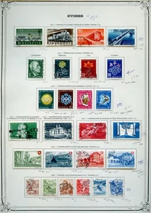 Switzerland USED collection of 1947 on 2 Album pages Must See Scans - Picture 1 of 2
