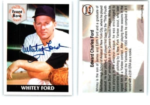 Whitey Ford Autograph, New York Yankees, Front Row #1 (1992) HOF - Picture 1 of 1