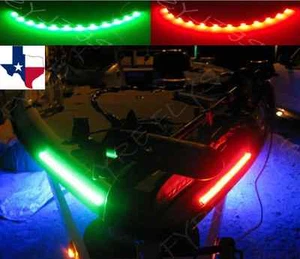 Boat Navigation LEDs 1 Ft Submersible Red Green Lights Waterproof Marine 12v - Bild 1 von 5