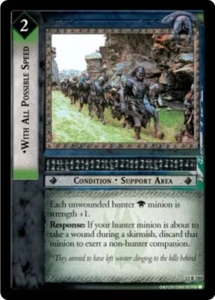LOTR TCG HUNTERS WITH ALL POSSIBLE SPEED 15R180  LP/NM top shelf card - Picture 1 of 1