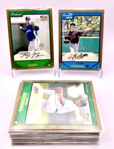 2007 Bowman 18 Gold Parallel Card RC 1st Bowman Lot/Braun /Hughes/Bumgarner