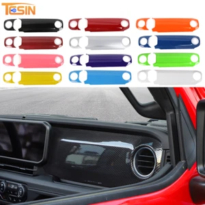 2X Center Console Dashboard Panel Decor Cover Trim for Jeep Wrangler JL JT 24+ - Picture 1 of 20