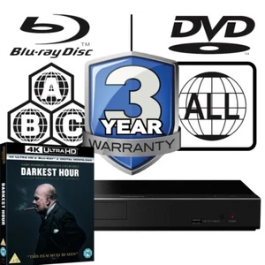 Panasonic Blu-ray Player DP-UB450 All Zone Code Free MultiRegion 4K Darkest Hour - Picture 1 of 7