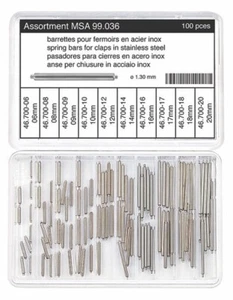 Assortiment de 100 barrettes pour fermoirs - HOROTEC 99.036 ø 1.30 mm 6 à 20mm - Picture 1 of 2