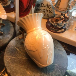 Belleek Collectors Society 2001 Eisvogel Parian China Goldrand Vase 5,5 x 3,5" - Bild 1 von 13