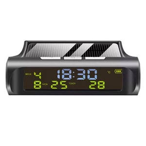 Automated Digital Dashboard Clock for Vehicles Featuring a Thermometer - Picture 1 of 11