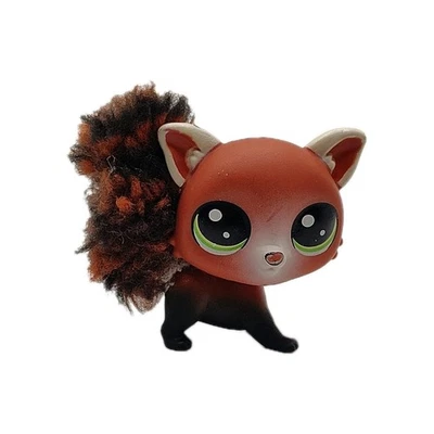 Littlest Pet Shop # 120 Redley Furrytail Red Black White Red Panda Furry Fuzzy - Image 1 of 2