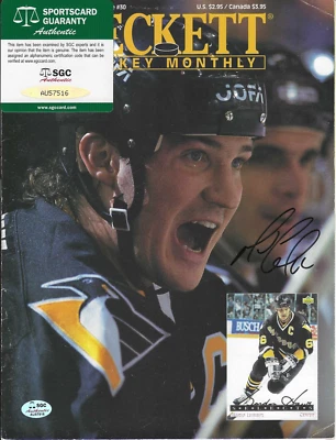 PIT PENGUINS firmado MARIO LEMIEUX - Portada de revista - AUTENTICADO - CORTE Foto 1 de 2