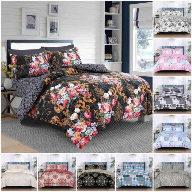 Juego de ropa de cama con estampado de 4 piezas, 150x200, edredón europeo,  fundas de almohada, sábanas tamaño Queen King 135x200 200x200 160x200 -  AliExpress