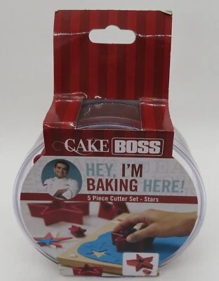 2013 Cake Boss Hey I'm Baking Here! STARS Cookie Cutter set of 5 - Image 1 of 4