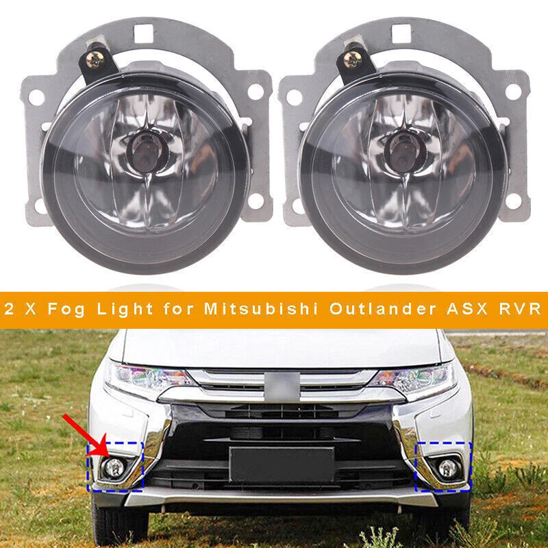 2PCS Front Left+Right Fog lamp Light FOR Mitsubishi ASX Outlander 2007-2014 2015 - Image 1 of 4
