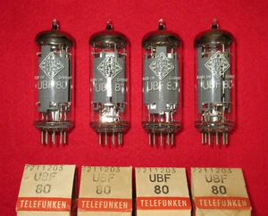 1x UBF80 TELEFUNKEN ROTE NOS NEW tube tested tube NEW 17C8 valve valve valve - Picture 1 of 1