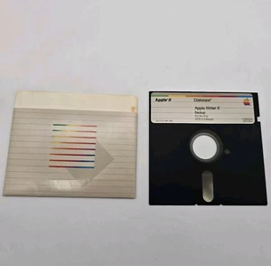 Vintage APPLE Writer II 5.25" Backup Floppy Disk For IIe Only DOS 3.3 Based 1982 - Afbeelding 1 van 5