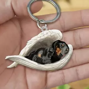 Cute Funny Sleeping Angel Dog Wing Dog Hanging Ornament AU Gift Pendant B3U9 - Picture 1 of 38