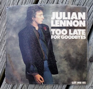 Julian Lennon Too Late for Goodbyes / Let Me Be 45 w PS Picture Sleeve Record - Picture 1 of 4