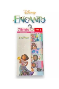 Pack New Disney ENCANTO Girls Size 4 100%Cotton Briefs 7 Underwear Panties - Picture 1 of 3