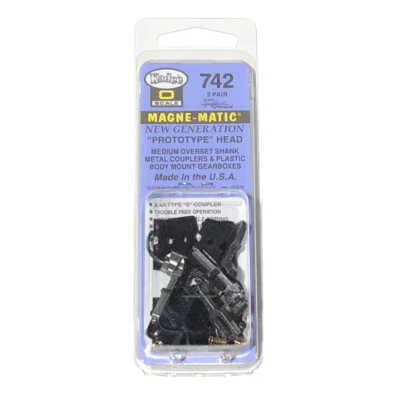 Kadee #742 Type E Medium Overset Metal Couplers w/ Plastic Gearboxes O Scale - Image 1 of 4