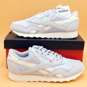 Zapatillas deportivas Reebok clásicas de nailon para mujer azules/tiza 💧 talla 8 - Imagen 1 de 7