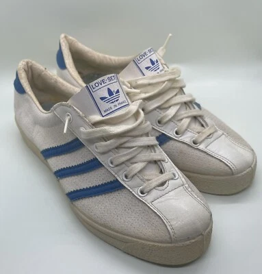 *RARE* VINTAGE - 1970s MADE IN FRANCE ADIDAS LOVE-SET SNEAKERS SHOES SIZE US 6.5 - Image 1 of 4