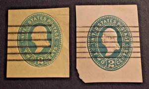 2 - 1894 US Stamp Scott #U318 - 2 Cent Washington Envelope Cut. a - Picture 1 of 2