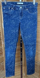 Levi's 710 Girls Super Skinny Blue Speckled Jeans Size 14 R - Picture 1 of 6