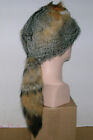NEW  GRAY FOX MOUNTAIN MAN FUR HAT WITH FACE MADE IN USA. fur/pelt/skin/hide