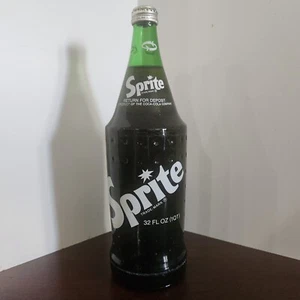 NUEVO 1979 Vintage Sprite 32oz 1qt Depósito Botella de Vidrio Sellada Raro Coca-Cola Completo - Imagen 1 de 12