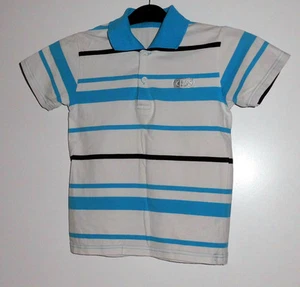 Boys Blue and White Striped Short Sleeves T-Shirt Age 6-7 - Picture 1 of 1