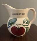 Watt Pottery Apple Pitcher #15 with Advertising Excellent Condition No Chips