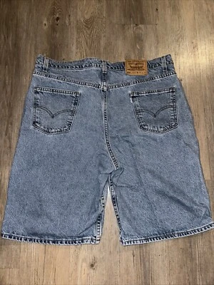 Vintage 1998 Mens Levis 550 Denim Jean Shorts Relaxed Fit Size 42 White Tab EUC - Image 1 of 4