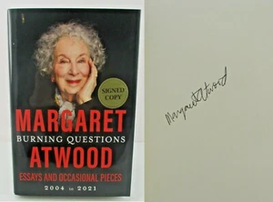 Margaret Atwood Burning Questions Essays ✎ SIGNED ✎1st Edition HBDJ Book NEW - Picture 1 of 3