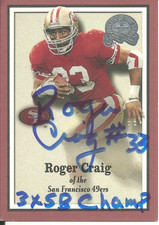 Roger Craig San Francisco 49ers/ Nebraska Personally Autographed Card