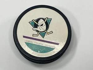 Vintage Official Anaheim Mighty Ducks Ice Hockey Puck Paul Kariya #9 NHL - Picture 1 of 4