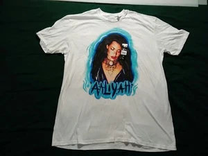 Aaliyah Airbrush graphic T Shirt Rnb Music 3xL, Cotton Image, blue black - Picture 1 of 10
