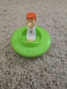 1989 George Jetson in Flying Saucer Wendy's Collectible Plastic Toy on wheels - Picture 1 of 7
