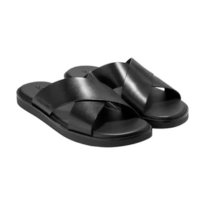 Mens Cole Haan Nantucket Cross Strap Sandals - Black Leather, Size 11 US [C38144 - Picture 1 of 6
