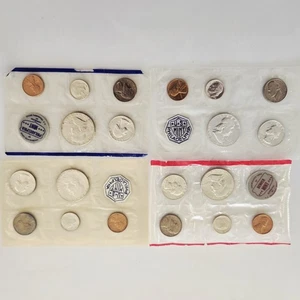 4 Sets 90% Silver 1961 1962 Philadelphia Denver UNITED STATES Uncirculated Coins - Picture 1 of 2