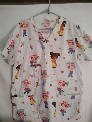 Vintage 2003 Y2K Strawberry Shortcake And Friends Doll Scrub Top Uniform Nurse  - Image 1 of 4