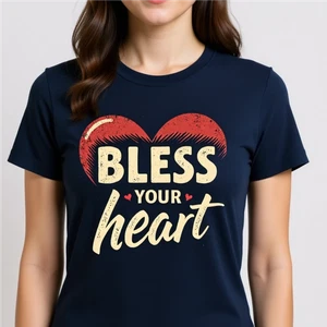 Bless Your Heart Unisex Softstyle T-Shirt Casual Gift Fun Southern Charm Gift - Picture 1 of 15