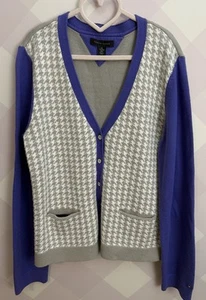 Tommy Hilfiger Girls Cardigan Size XL/16 Grey & Purple - Picture 1 of 5